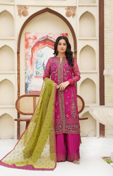 LUX-01-10-25 (JANAK) 4PC - Tehzeeb Fashion