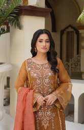 LUX-01-09-25 (SHALENA) 4PC - Tehzeeb Fashion
